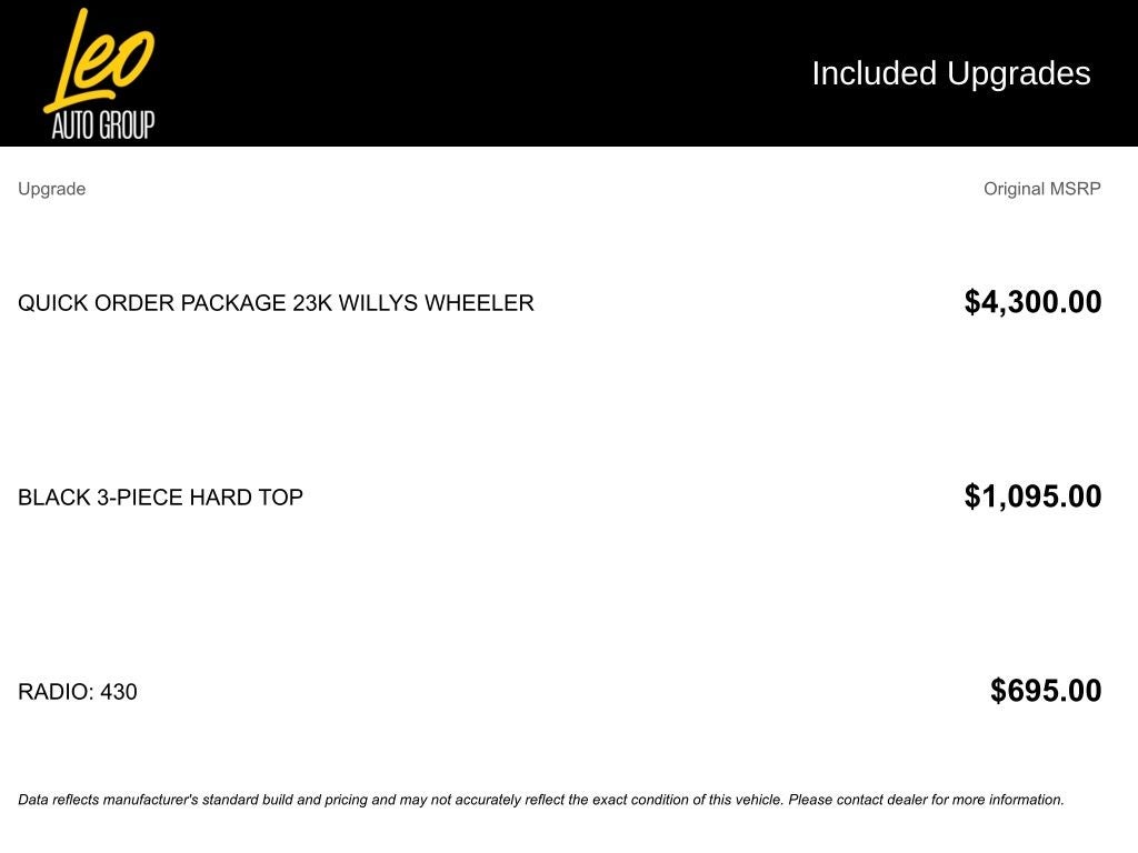 2018 Jeep Wrangler JK Unlimited Willy Wheeler 4x4